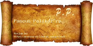 Pascus Polikárp névjegykártya